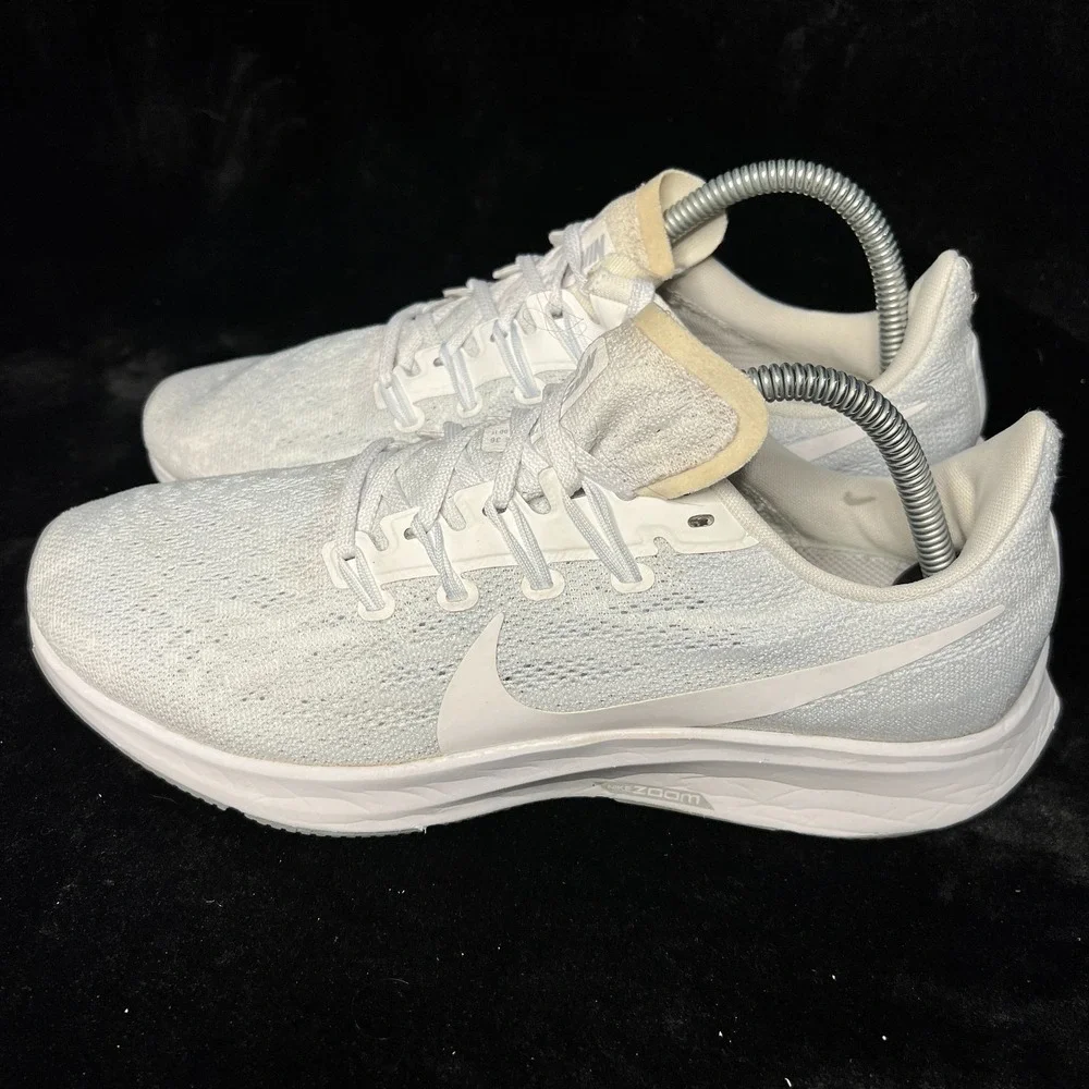 Nike Air Zoom Pegasus 36 AQ2210-100 Womens 10 Shoes White Half Blue Sneakers